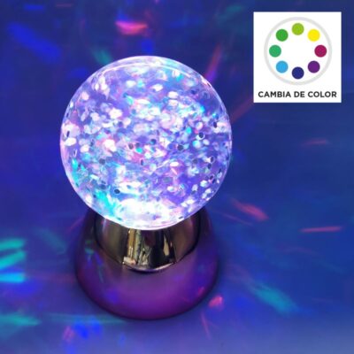 Bola de purpurina con luz Mod.307108